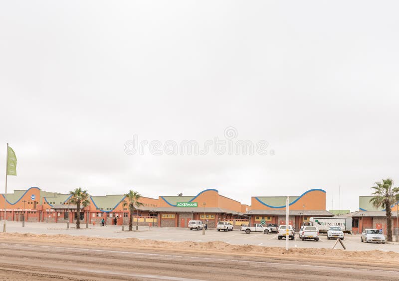 Cena da rua com um centro de compra na baía de Henties fotos de stock royalty free
