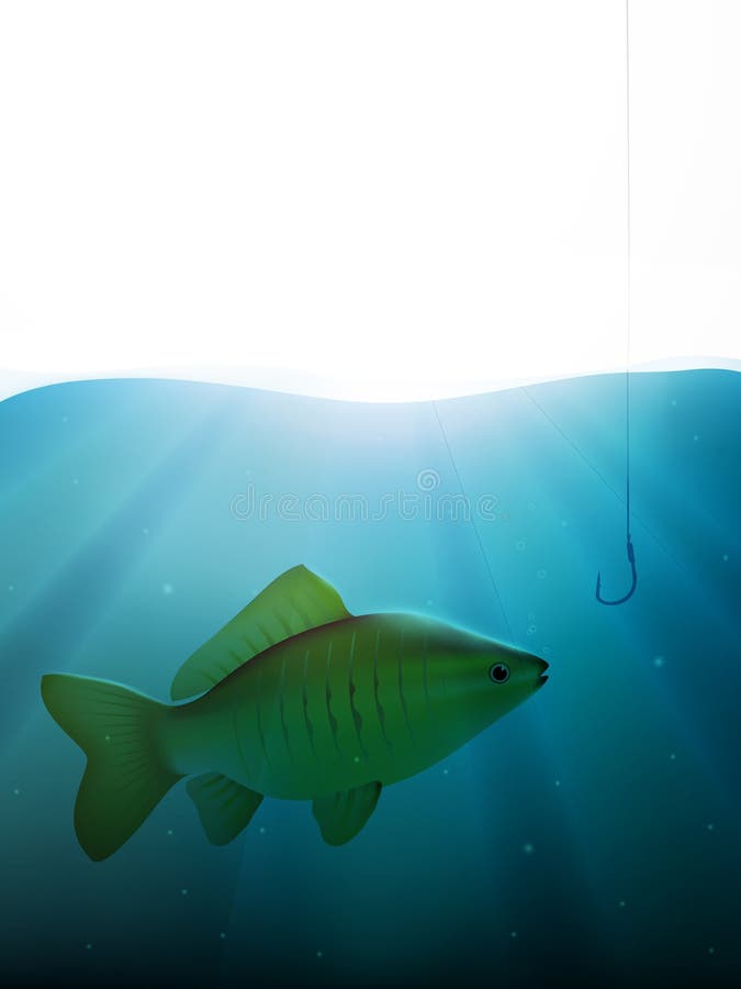 Cena da água do vetor ilustração stock