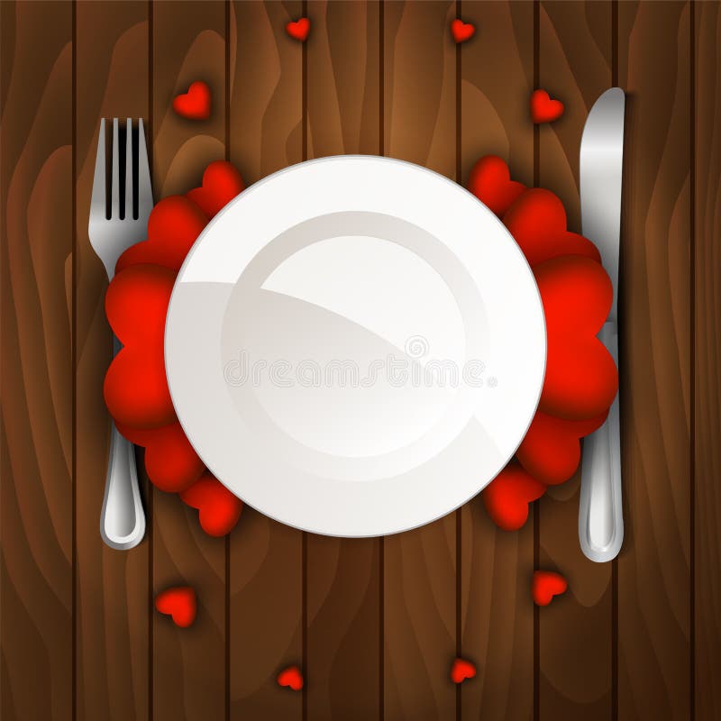 Cena di San Valentino royalty illustrazione gratis Cena di San Valentino royalty illustrazione gratis