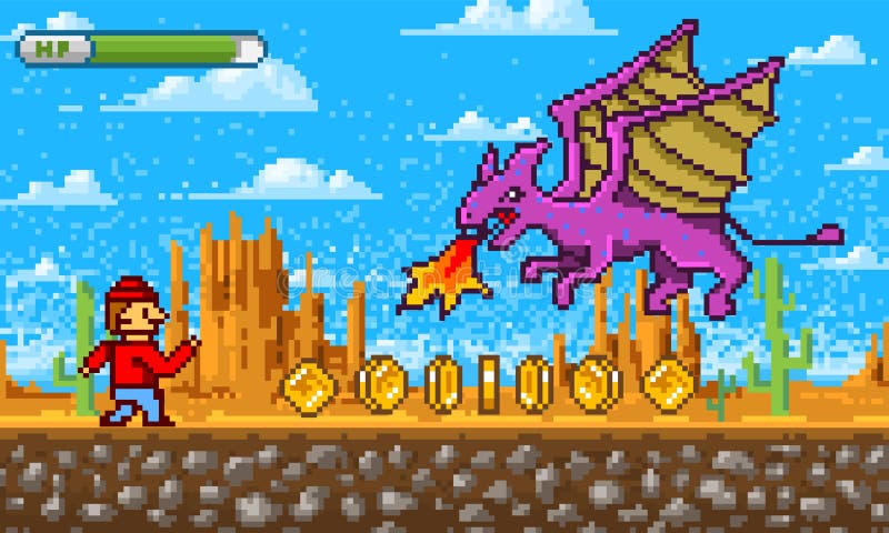 Dinossauro Do Pixel, Objetos Mordidos Da Arte 8 Ativos Retros Do Jogo Jogo  Dos ícones Arcadas Video Do Computador Do Vintage Ilus Ilustração do Vetor  - Ilustração de dinossauro, artwork: 136643058