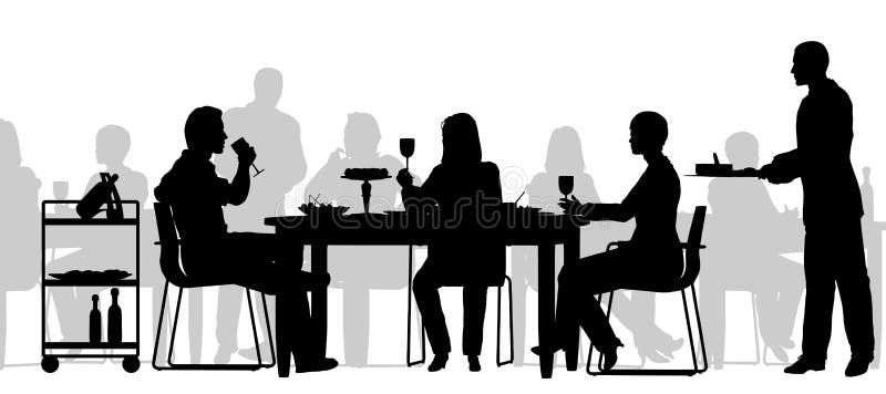 Cena do restaurante ilustração royalty free Cena do restaurante ilustração royalty free