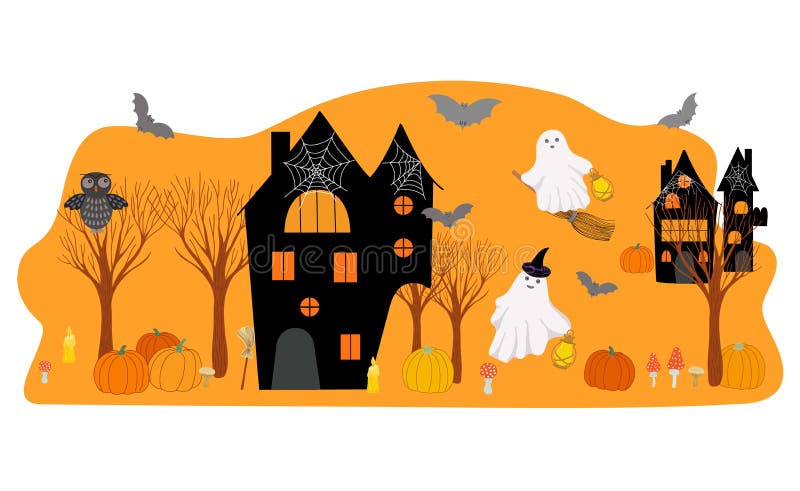 Halloween October Assustador Celebração Morcego Isolado Desenho Animado  Ilustração Vetorial Design Gráfico Royalty Free SVG, Cliparts, Vetores, e  Ilustrações Stock. Image 129376838