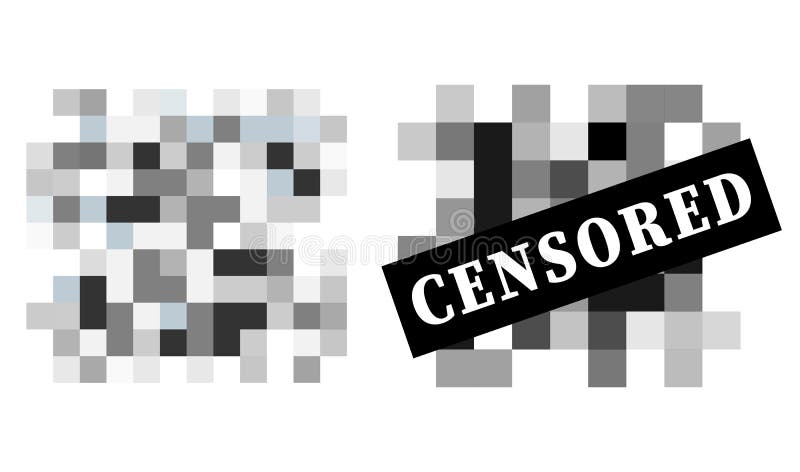 Set Of Pixel Censored Signs Stock Vector Illustration Of Access Censorship