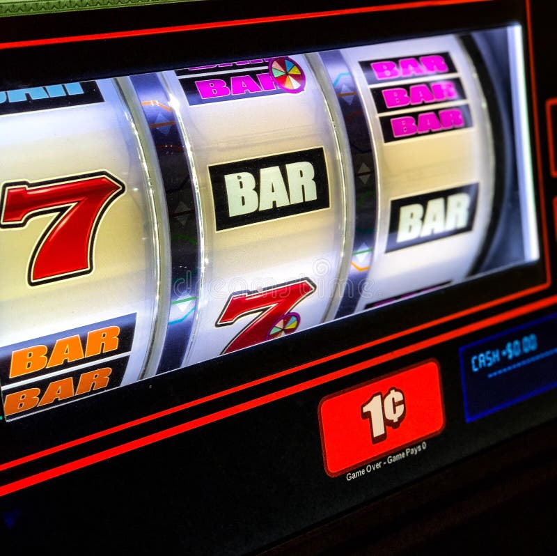 Close View of Penny Slot Machine Stock Photo Image of vegas, leisure