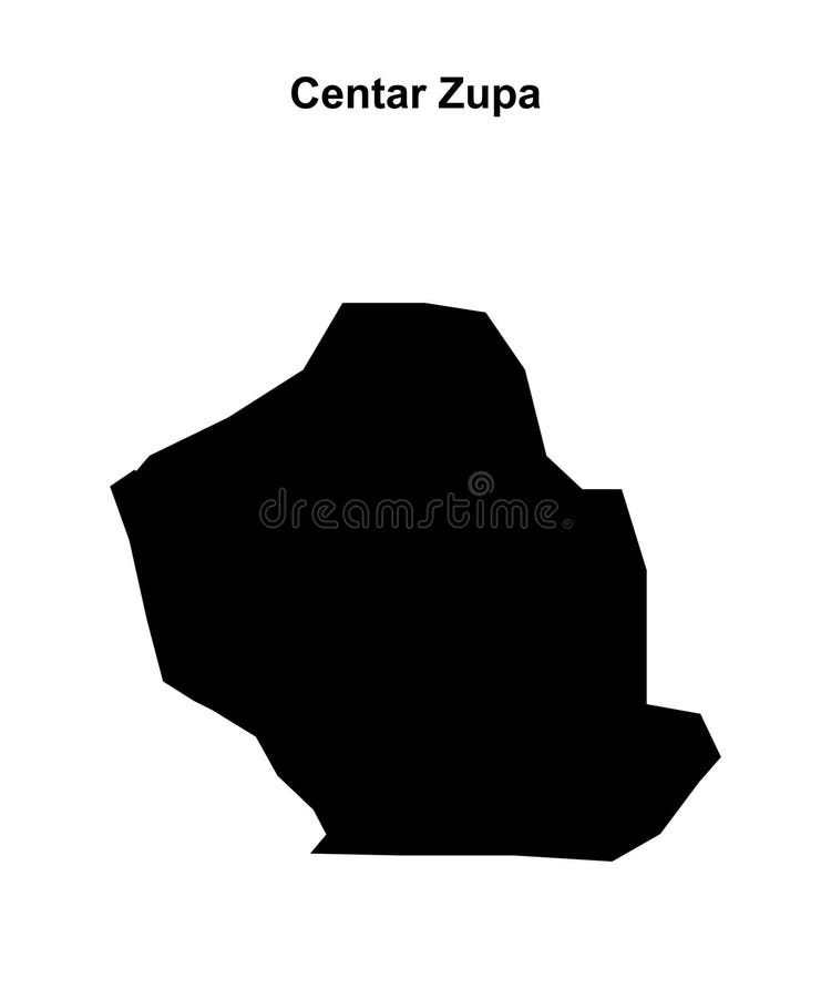 Centar Zupa Konturkarte stock abbildung