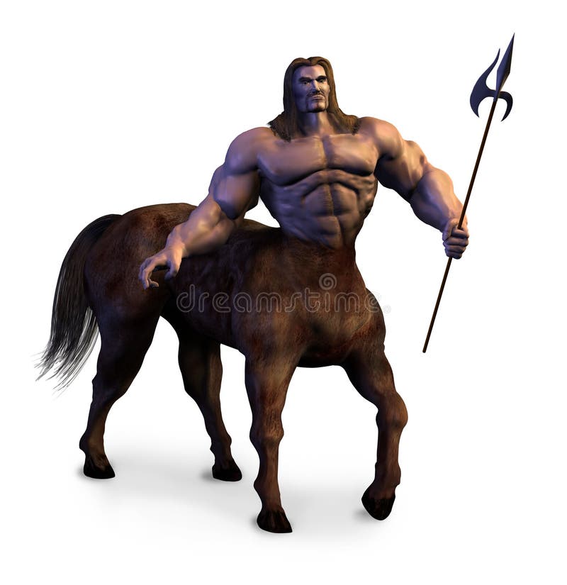 3D render of a Centaur - half man and half horse.