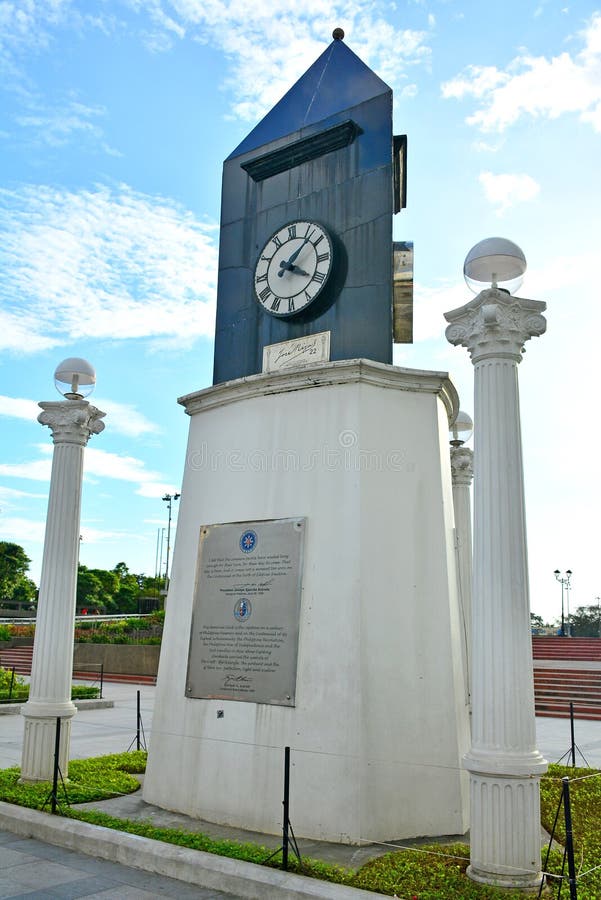 Centennial Clock and American Flag at the Pier in Seal Beach Editorial