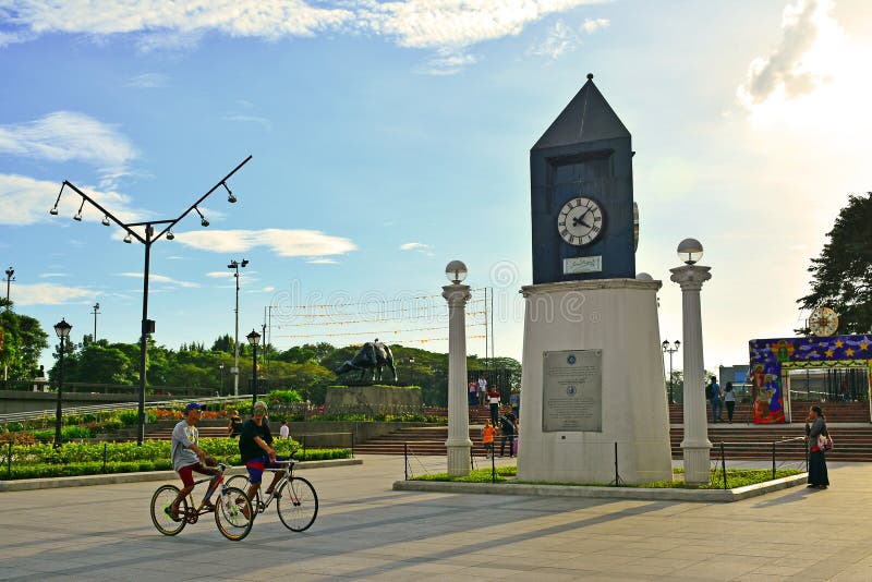 Centennial Clock And American Flag At The Pier In Seal Beach Editorial