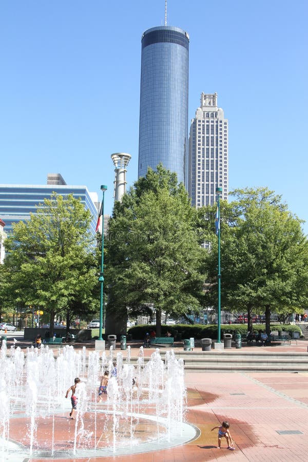 Centennial Olympic Park, Atlanta, GA. Editorial Stock Photo - Image of