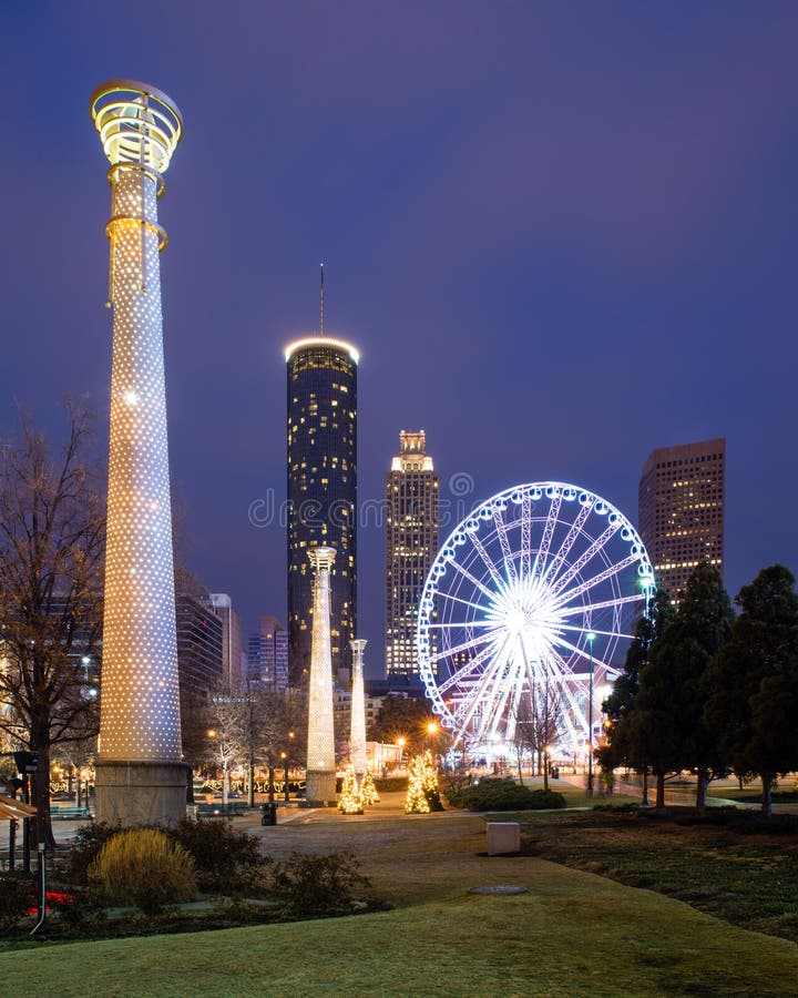 Centennial Olympic Park in Atlanta Stock Photo - Image of square, park