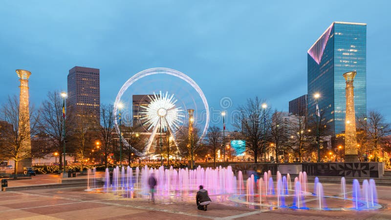 Centennial Olympic Park in Atlanta Stock Photo - Image of midtown
