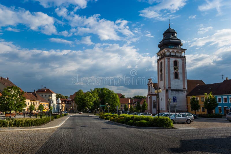 Center of Bechyne city, South Bohemia. royalty free stock photo Center of Bechyne city, South Bohemia. royalty free stock photo