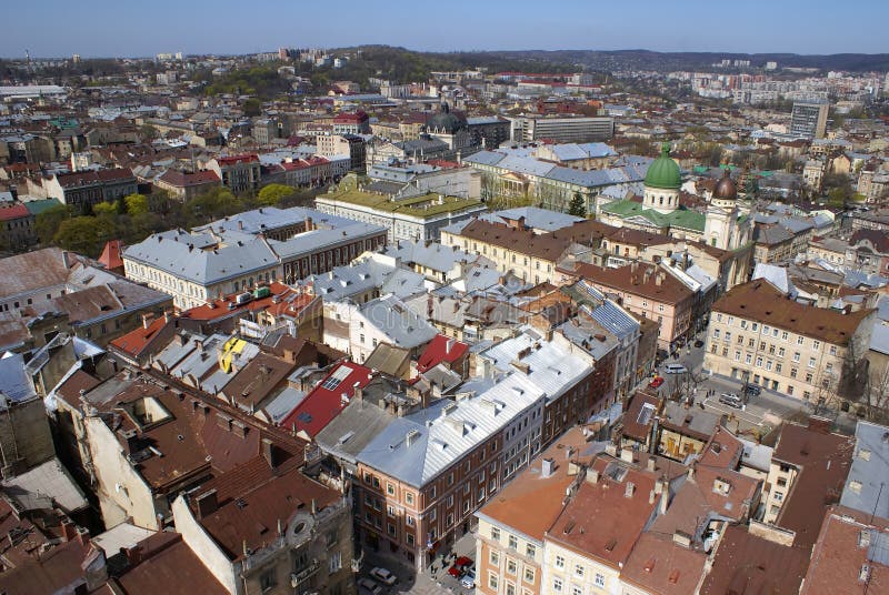 The center of city stock photography