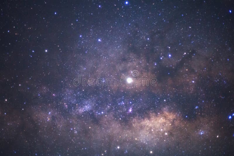 The Center of the Milky Way Galaxy with Stars and Space Dust in the Universe, Long Exposure Photograph, with Grain Stock Image - Image of nebulae, galaxy: 134556729