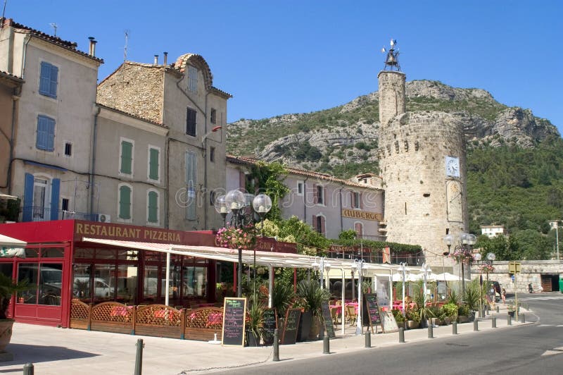 Centre town of Anduze, French city of Gard in full heart of the Cevennes in the region of Languedoc Roussillon. Centre town of Anduze, French city of Gard in full heart of the Cevennes in the region of Languedoc Roussillon