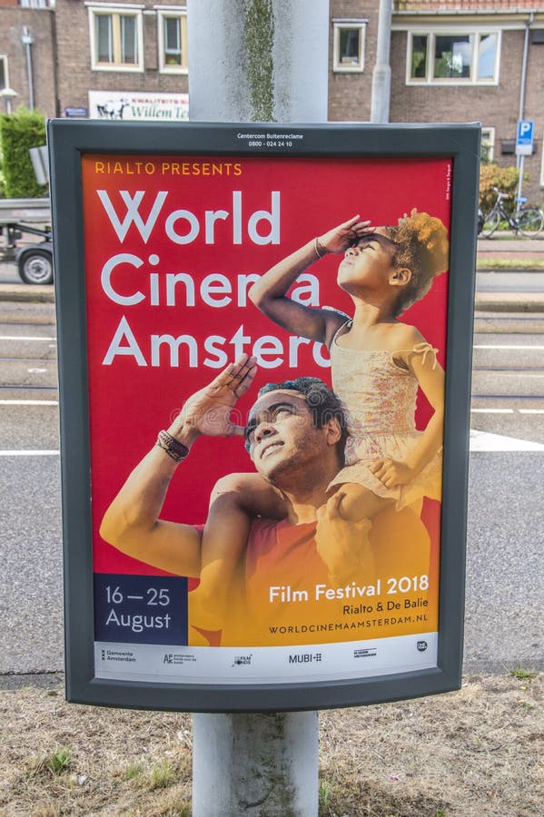 Centercom World Cinema Amsterdam Film Festival Billboard At Amsterdam The Netherlands 2018. Centercom billboard stock images, royalty-free photos and pictures