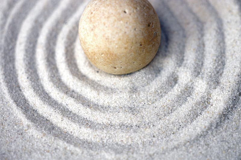 Centered zen pebble