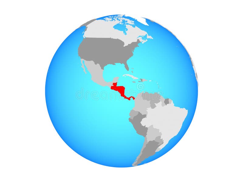 Central America on Globe from Space Stock Illustration - Illustration