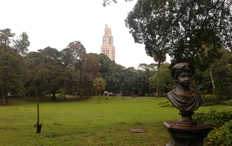 Central Clock Building View From Santana Field Rio de Janeiro Brazil.