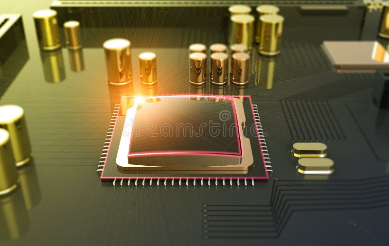 Central Computer Processor CPU concept stock illustration