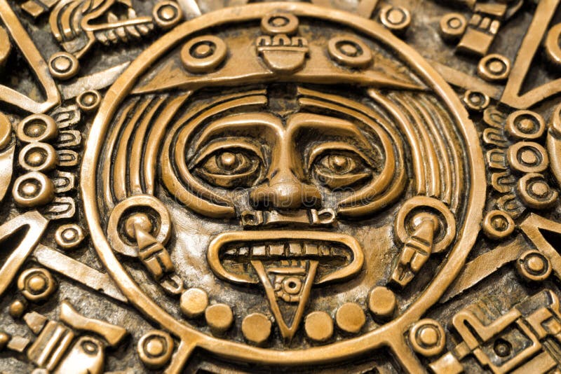 Central disk of the Aztec sun stone or Aztec cal