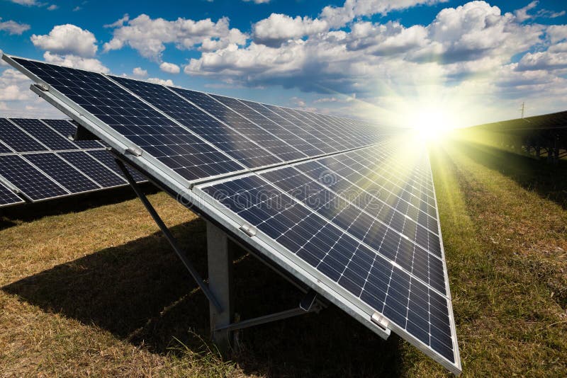 Central eléctrica usando energía solar renovable