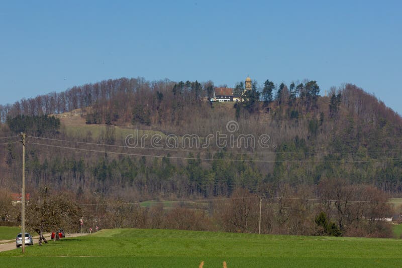 Central German Uplands stock image. Image of light, green ...