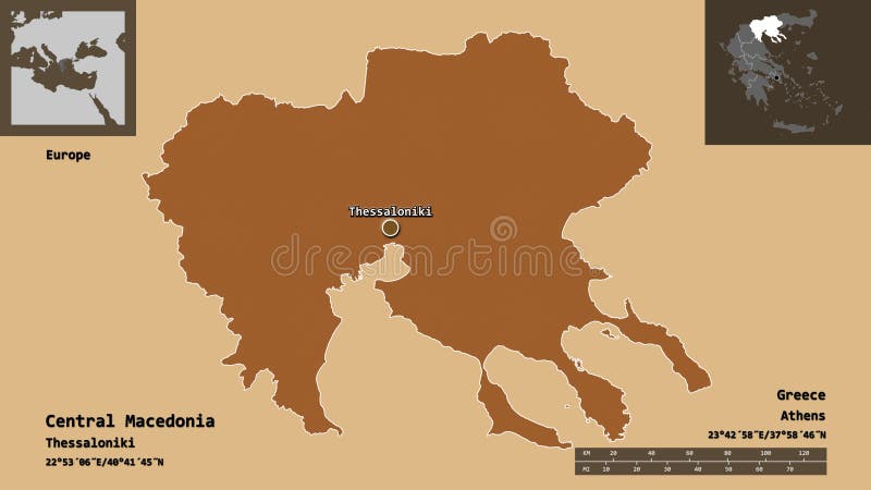 Central Macedonia, decentralized administration of Greece,. Previews. Pattern stock illustration