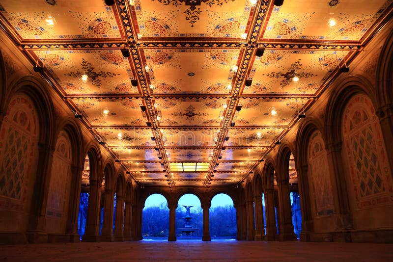 Bethesda Terrace and Fountain Stock Image - Image of view, bethesda:  91208491