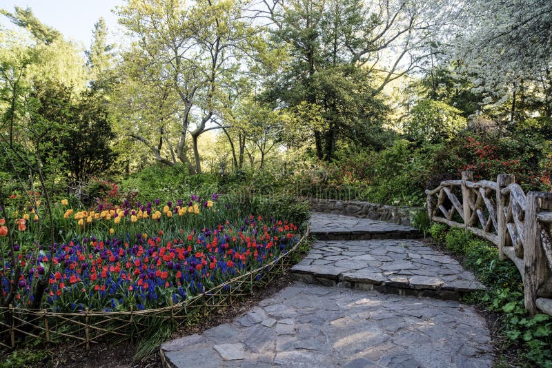 Central Park, New York City Shakespeare Garden immagine stock