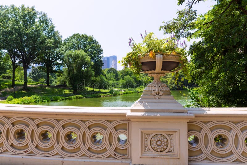 Central Park The Lake Bow Bridge New York