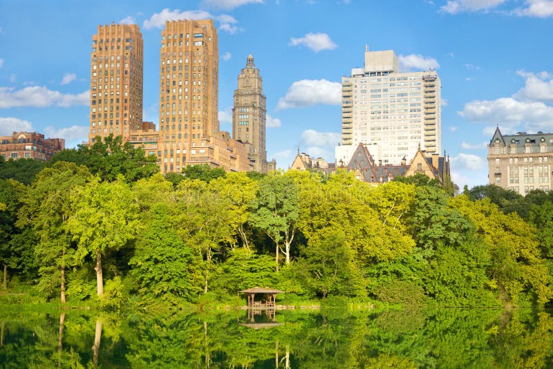 Central Park Lake stock image. Image of foliage, midtown - 132251989