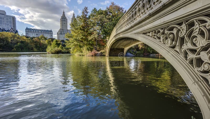 Central Park, New York City bow bridge