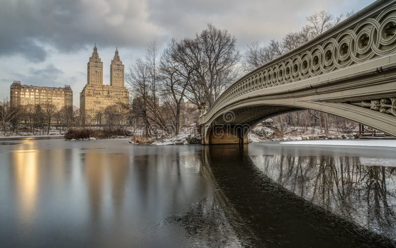 Central Park, New York City Bow Bridge Stock Photo Image of intricate