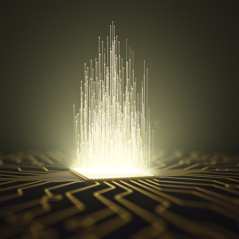 Central Processing Unit Artificial Intelligence royalty free illustration Central Processing Unit Artificial Intelligence royalty free illustration