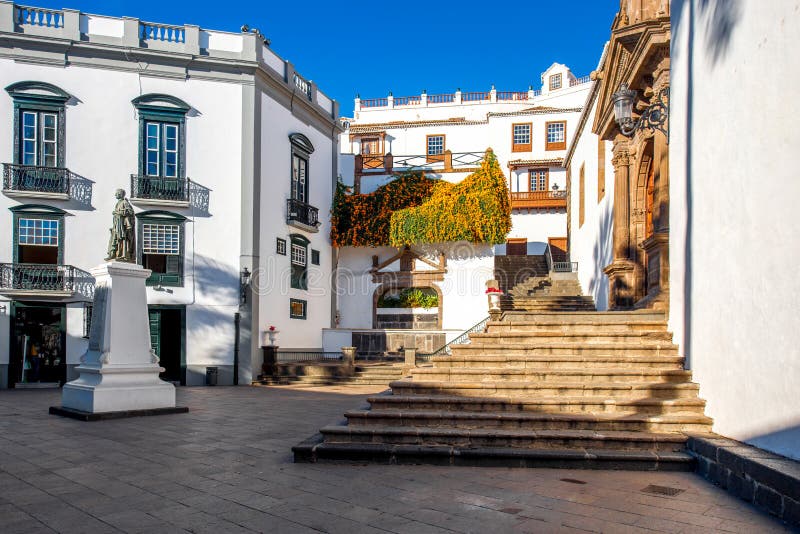Central square in old town Santa Cruz de la Palma stock photo Central square in old town Santa Cruz de la Palma stock photo