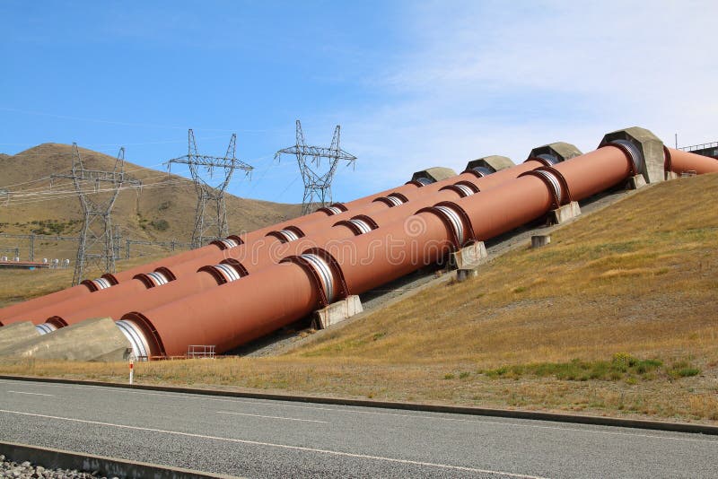 Centrale hydraulique près de Twizel Nouvelle-Zélande photo libre de droits Centrale hydraulique près de Twizel Nouvelle-Zélande photo libre de droits