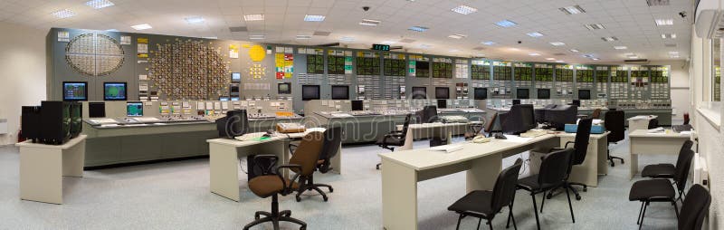 Centrală nucleară din camera de control royalty free stock image