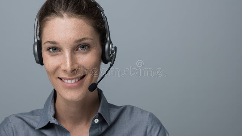 Centre d'appels et opérateur de support à la clientèle photo stock Centre d'appels et opérateur de support à la clientèle photo stock
