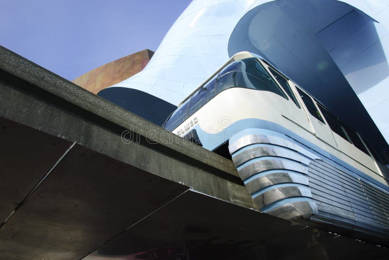 Centre de la ville de monorail de Seattle @ photos libres de droits Centre de la ville de monorail de Seattle @ photos libres de droits