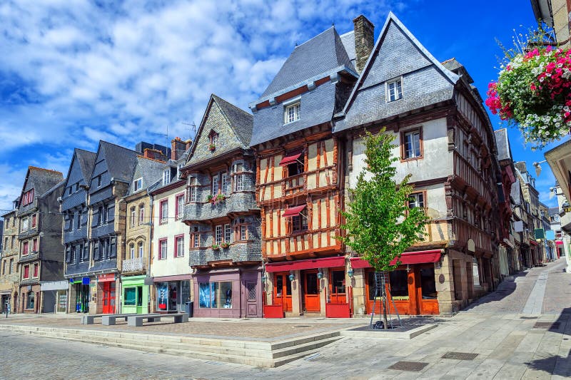 Centre de la ville historique de Lannion, la Bretagne, France