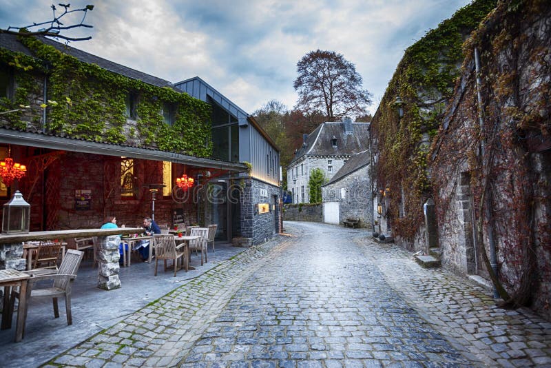 Centre de ville belge Durbuy photo stock Centre de ville belge Durbuy photo stock