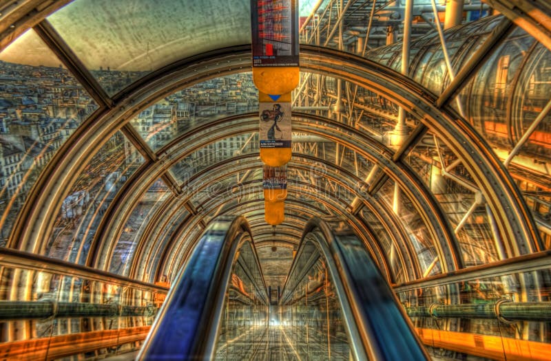 The Centre Pompidou Tunnel Escalators, HDR