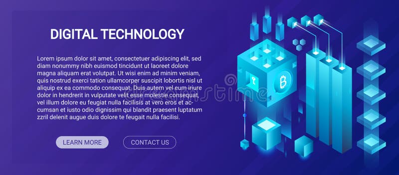 Centre serveur, grand concept isométrique de calibre de bannière de composition en centre de traitement des données, en cryptocur illustration libre de droits Centre serveur, grand concept isométrique de calibre de bannière de composition en centre de traitement des données, en cryptocur illustration libre de droits