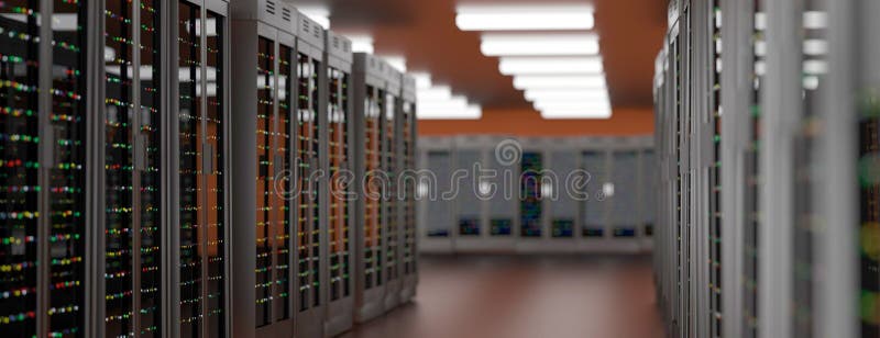 Centro dati della stanza del server Il backup, ospitare, l'elaboratore centrale, l'azienda agricola ed il computer tormentano con royalty illustrazione gratis Centro dati della stanza del server Il backup, ospitare, l'elaboratore centrale, l'azienda agricola ed il computer tormentano con royalty illustrazione gratis