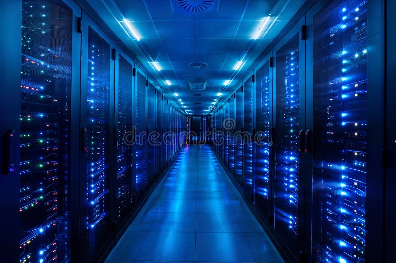 Centro dati moderno illustrazione vettoriale