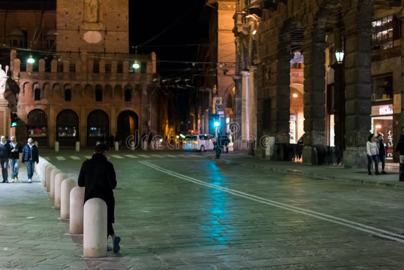Centro de Bolonia fotografía editorial. Imagen de ciudad 50775302