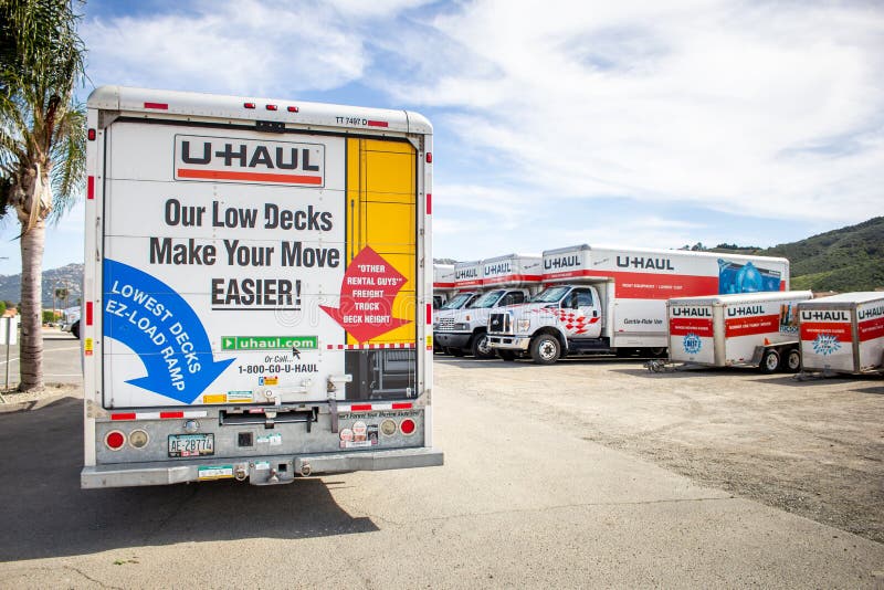 Logo De UHaul En El Remolque Foto de archivo editorial Imagen de