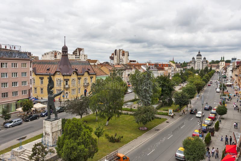 Centro de ciudad de Targu Mures imágenes de archivo libres de regalías Centro de ciudad de Targu Mures imágenes de archivo libres de regalías