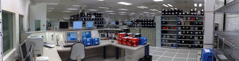 Centro de control de la fábrica imagenes de archivo Centro de control de la fábrica imagenes de archivo